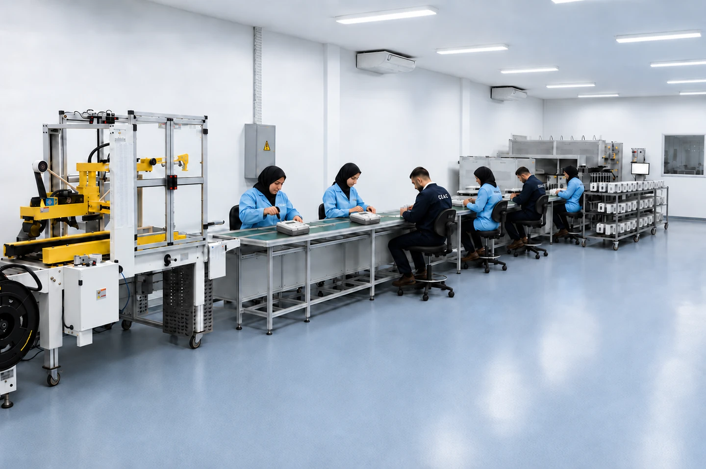 Assemblage des compteurs dans les ateliers CEAC à Fès