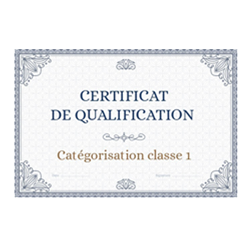 Visuel CEAC — qualification et classification classe 1